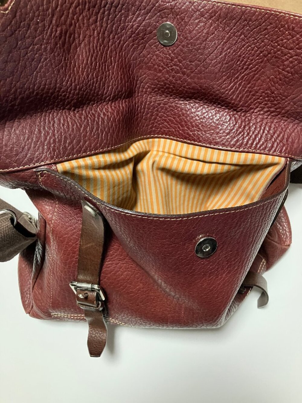 Marco Buggiani Purse, Italian Leather, Maroon/Burgundy, Large - Picture 11 of 13